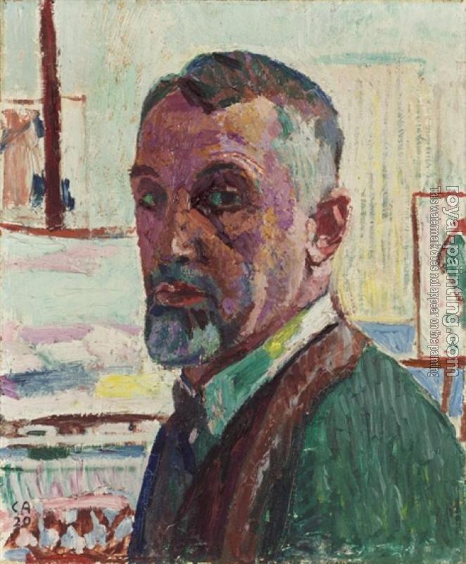 Cuno Amiet : Selbstbildnis im atelier Cuno Amiet : Selbstbildnis im atelier